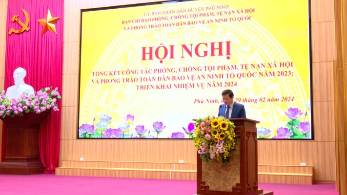 Huyện Phù Ninh tổng kết công tác phòng, chống tội phạm, tệ nạn xã hội và phong trào toàn dân bảo vệ an ninh tổ quốc năm 2023; triển khai nhiệm vụ năm 2024