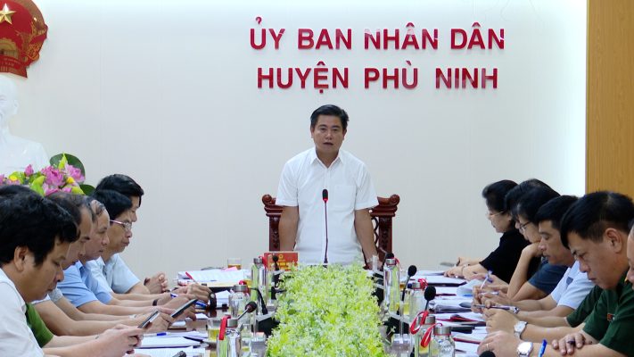 Huyện Phù Ninh tổ chức hội nghị nghe báo cáo tiến độ thực hiện các nội dung diễn tập khu vực phòng thủ huyện năm 2024